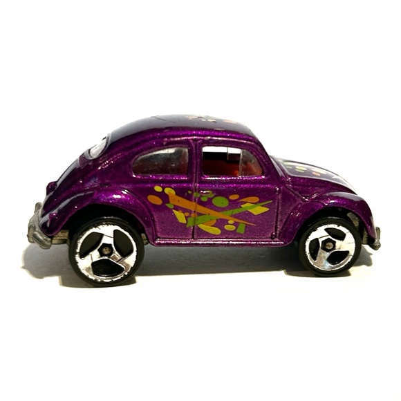 Vintage 1988 Hot Wheels Metallic Purple VW Beetle Bug Diecast Toy Car Mattel Fun - Picture 3 of 8